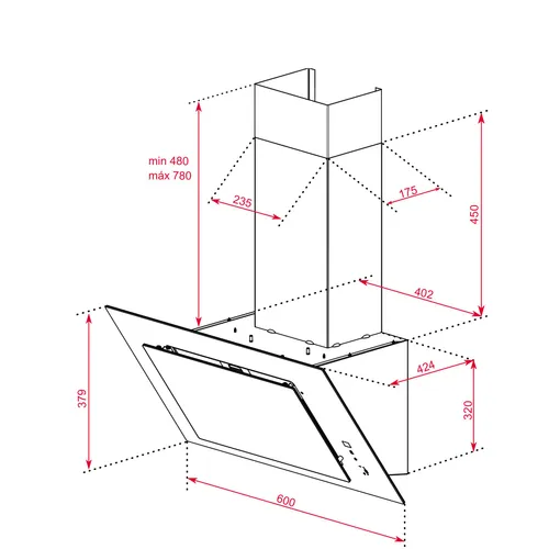 Okap Teka DVT 68660 TBS WH Biały