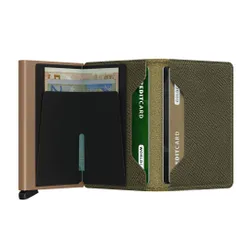 Slimwallet Secrid Saffiano-zeytin Küçük RFID Cüzdanı