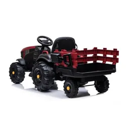 Duży Traktor Na Akumulator Z Przyczepą Pojazd Dla Dzieci Pilot Skóra Eva MP3