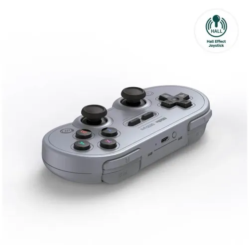 Pad 8BitDo SN30 Pro Bluetooth Hall Effect do PC, Nintendo Switch, Android, iOS Bezprzewodowy Gray