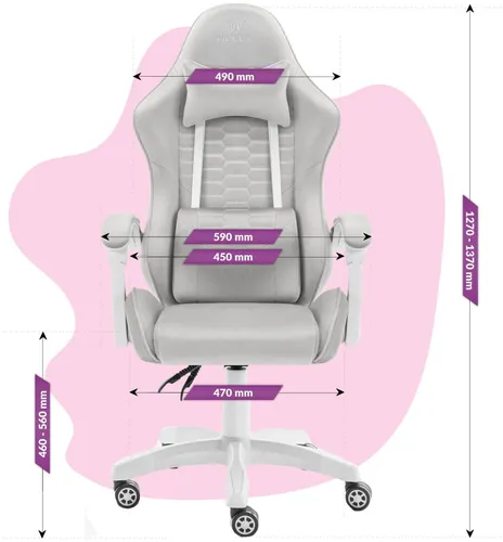 Fotel gamingowy HELL'S CHAIR HC-1000 Kids Szary