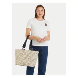 Сумка Tommy Hilfiger Th City Mono Tote Handbag AW0AW16406 Écru