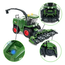 Zdalnie sterowany kombajn COIL RC zabawka na pilota światło dźwięk bańki mydlane zielony