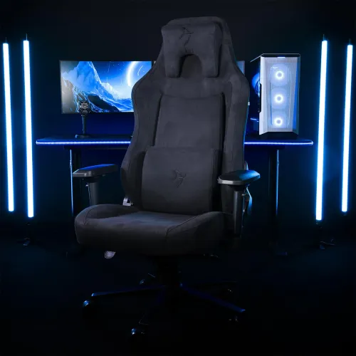 Fotel Arozzi Vernazza XL Supersoft Pure Black Gamingowy do 170kg Tkanina Czarny