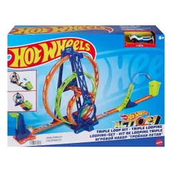 Zestaw Hot Wheels Kit Triple Looping Potrójna Pętla Zestaw Torów 2w1 Wyrzutnia