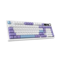 Klawiatura mechaniczna Ajazz AK980 V2 Gift Switch V2 Biało-Fioletowy