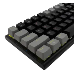 Klawiatura gamingowa White Shark Wakizashi Red przewodowa mechaniczna podświetlana czarno-szara