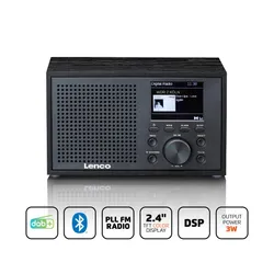 Радиоприемник Lenco DAR-017BK FM - радио DAB + Bluetooth черный