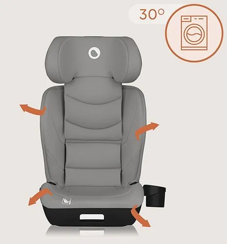 Fotelik samochodowy LIONELO Neal i-Size 100-150 cm (15-36 kg) Szary