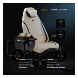 Fotel Diablo Chairs X.Eye Prime, Normal Size, Desert Storm Gamingowy do 140kg Beżowy