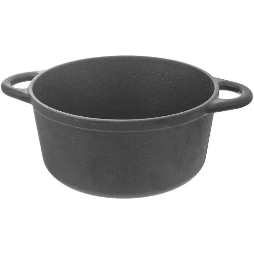 Garnek Żeliwny z Pokrywką do Gotowania Duszenia Pieczenia Brytfanka 23cm 4L