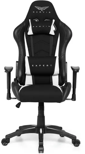 Fotel GAMVIS Expert Czarny (białe elementy)