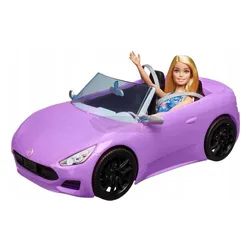 Lalka Barbie i fioletowy Kabriolet HBY29