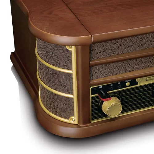 Gramofon Lenco TCD-3571MY Półautomatyczny Napęd paskowy Przedwzmacniacz Bluetooth Brązowy