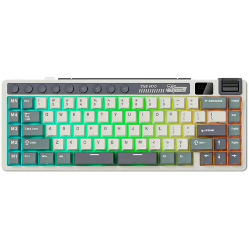 Klawiatura mechaniczna Royal Kludge RK-M70 Cyan Purple Cream Switch Cyjanowo-Fioletowy