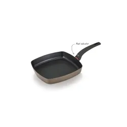 BRABANTIA Heat Pearl 26 x 26 cm beżowa - patelnia grillowa nieprzywierająca