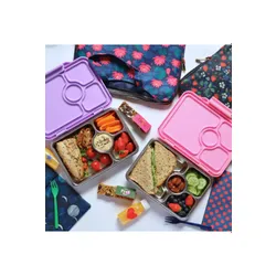 Lunchbox 4-komorowy Yumbox Pret ze stalową tacą - normandy blue