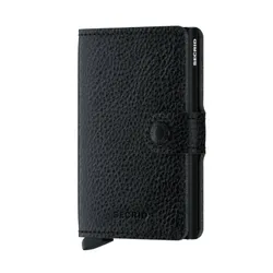 RFID Miniwallet Gizli Sebzeli Cep Cüzdanı-siyah / siyah