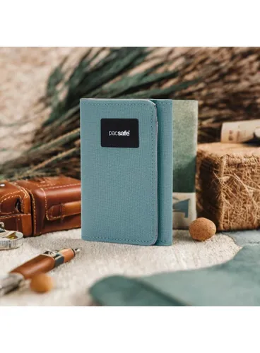 Portfel antykradzieżowy Pacsafe RFIDsafe Trifold Wallet - fresh mint