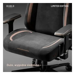 Fotel Diablo Chairs X-Eye 2.0 Ultra Gamingowy do 140kg Tkanina Czarny