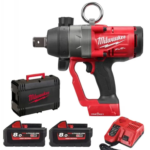 Klucz udarowy 1 Milwaukee M18 ONEFHIWF1-802X One-Key (2 akumulatory, ładowarka, walizka)