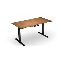 Biurko Endorfy Atlas L Electric Dark Wood 150cm Regulacja wysokości Ciemne drewno