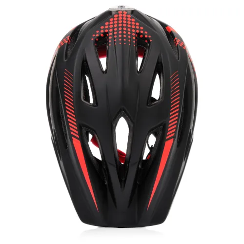 Kask rowerowy full-face METEOR Lupus S 48-52 cm czarny/czerwony