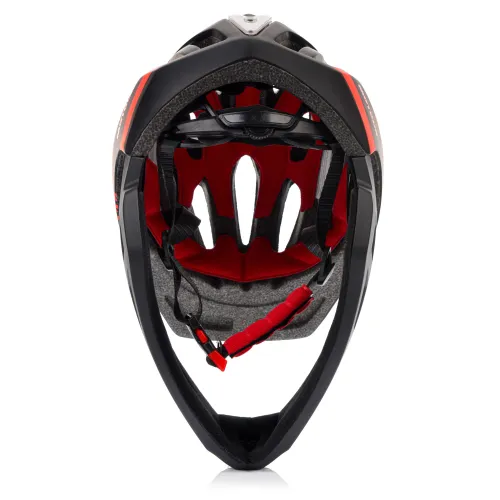 Kask rowerowy full-face METEOR Lupus S 48-52 cm czarny/czerwony