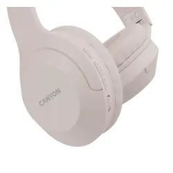 Słuchawki bezprzewodowe Canyon BTHS-3 Nauszne Bluetooth 5.1 Beżowy