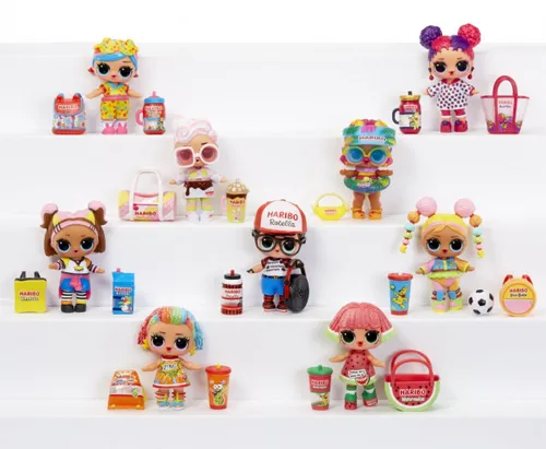 Кукла Mga L.O.L. Loves Mini Sweets X HARIBO doll display 18 шт.