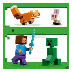 KLOCKI LEGO MINECRAFT 21583 Przygoda Steve’a w tajdze, zestaw +6 lat