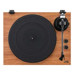Gramofon JVC AL-E534M Drewno, Manualny, Napęd paskowy, Prędkość odtw. 33 1/3,45 obr./min