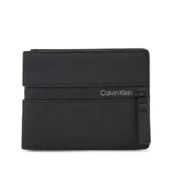 Мужской кошелек Calvin Klein Rubberized Bifold 5cc с монетой K50K510922 CK Black BAX