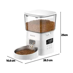 Dozownik karmy ROJECO 2L Button Version Automatic Smart Pet Feeder Biały