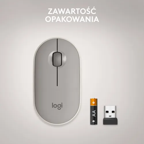 Myszka Logitech Pebble M350 Piaskowy