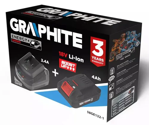 Akumulator GRAPHITE Energy+ 58GE132-1 4Ah 18V + ładowarka