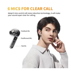 Słuchawki bezprzewodowe QCY AilyBuds Pro+ HT10 Pro, ANC Douszne Bluetooth 5.3 Czarny