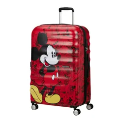 Walizka duża American Tourister Wavebreaker Disney - Mickey comics red