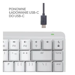 Klawiatura mechaniczna Logitech MX Mechanical Mini dla Mac - jasnoszary