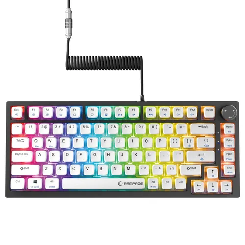 Klawiatura gamingowa Rampage Zenith Pro 8000Hz przewodowa magnetyczna podświetlana czarna