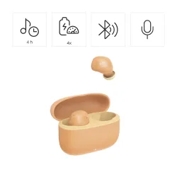 Słuchawki bezprzewodowe Hama Freedom Buddy II TWS Dokanałowe Bluetooth 5.4 Pomarańczowy