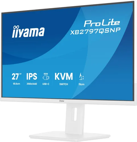 iiyama ProLite XB2797QSNP-W1 - 75Hz | QHD | IPS | 27'' | USB-C PD 96W | KVM | LAN