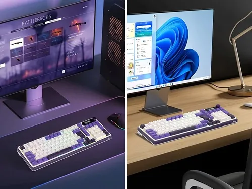 Klawiatura ROYAL KLUDGE RK-S98 Chartreuse Switch Biało-fioletowy