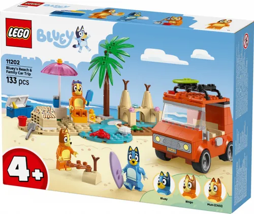 LEGO Klocki Bluey 11202 Blue i rodzinna wycieczka samochodem