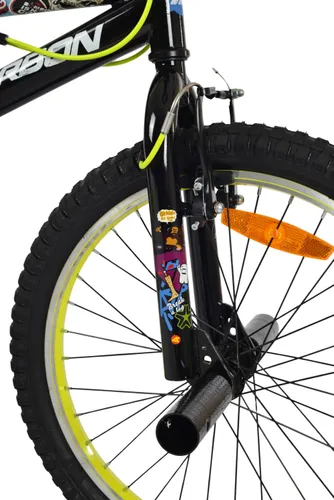 Rower dziecięcy KARBON Stickerboomb BMX 20 Czarno-limonkowy