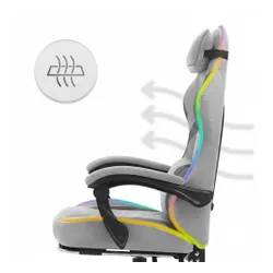 Fotel gamingowy CABRO C502 LED Szary