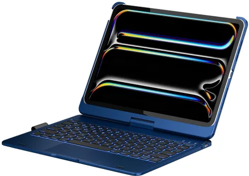 Etui na iPad Air / iPad Pro TYPECASE Flexbook Touch Błękitny pacyfik Klawiatura