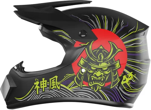 Kask KAMIKAZE Tokyo Drift Czarny Full Face (rozmiar L)