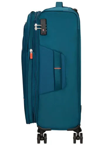 Walizka poszerzana średnia American Tourister Crosstrack - navy/orange