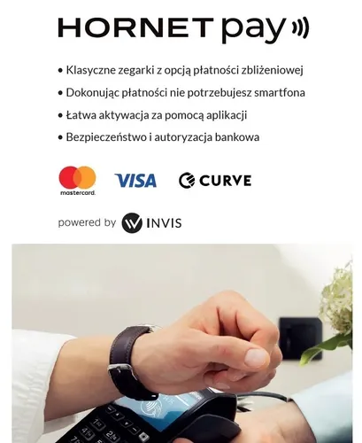 Zegarek HORNET Minskoff NFC 43mm Srebrno-brązowy